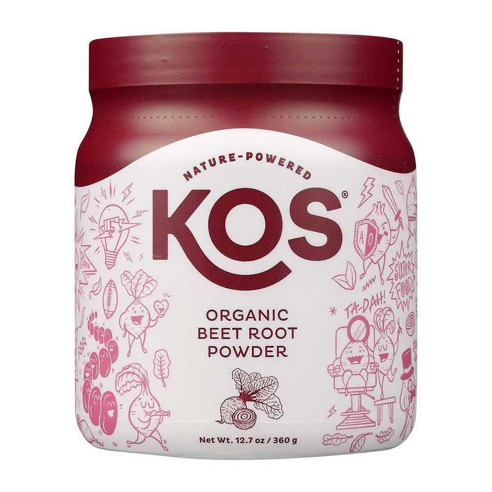 KOS Nature Powered Organic Beet Root Powder, 12.7 Oz